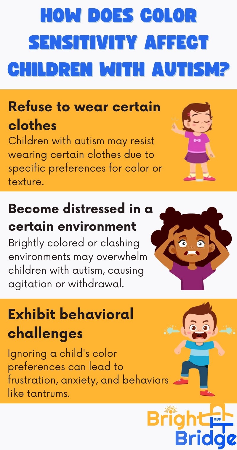Illustration for Key Impacts of Autism Color Sensitivity: in ABA therapy