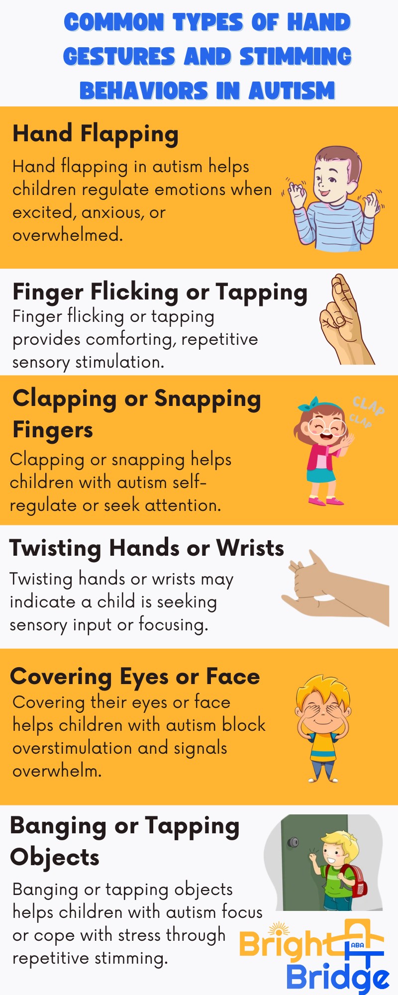Illustration for How Can ABA Therapy Help with Hand Gestures and Stimming Behaviors? in ABA therapy
